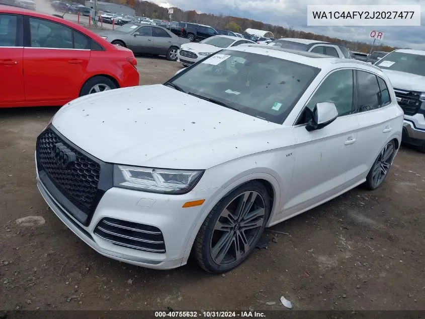 2018 Audi Sq5 3.0T Premium Plus VIN: WA1C4AFY2J2027477 Lot: 40755632