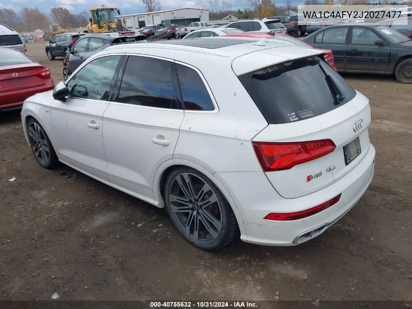 2018 Audi Sq5 3.0T Premium Plus VIN: WA1C4AFY2J2027477 Lot: 40755632