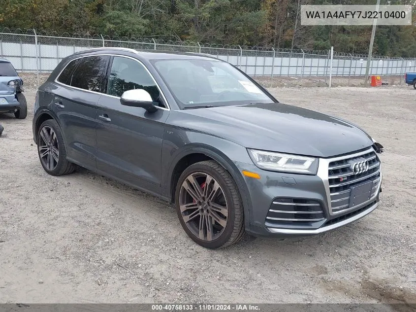 2018 Audi Sq5 3.0T Premium Plus VIN: WA1A4AFY7J2210400 Lot: 40758133