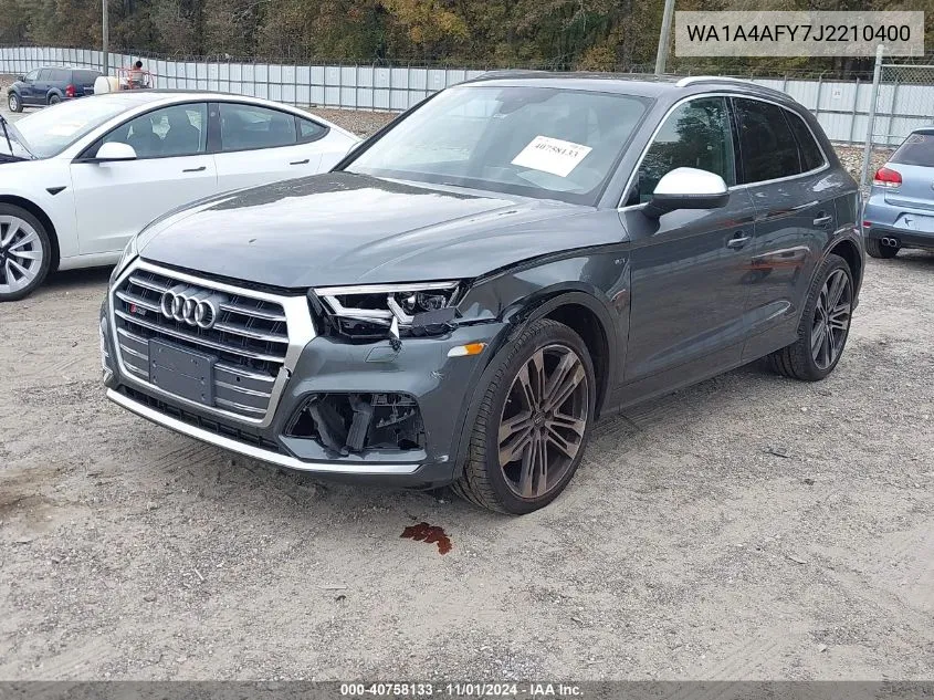 2018 Audi Sq5 3.0T Premium Plus VIN: WA1A4AFY7J2210400 Lot: 40758133