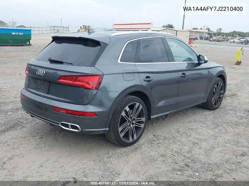 2018 Audi Sq5 3.0T Premium Plus VIN: WA1A4AFY7J2210400 Lot: 40758133