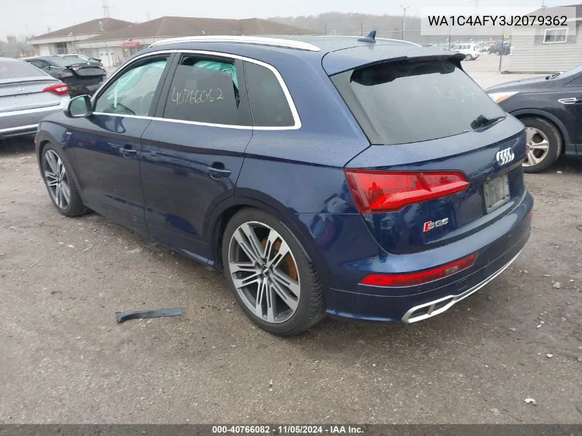 2018 Audi Sq5 3.0T Premium Plus VIN: WA1C4AFY3J2079362 Lot: 40766082