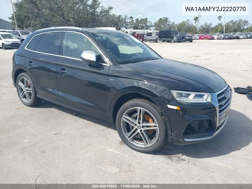 2018 Audi Sq5 3.0T Premium Plus VIN: WA1A4AFY2J2220770 Lot: 40810693