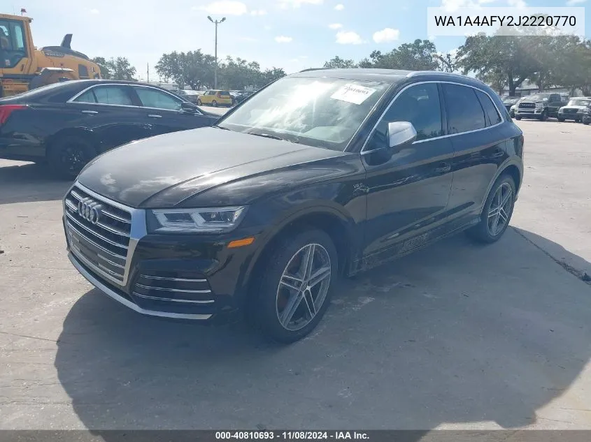 2018 Audi Sq5 3.0T Premium Plus VIN: WA1A4AFY2J2220770 Lot: 40810693