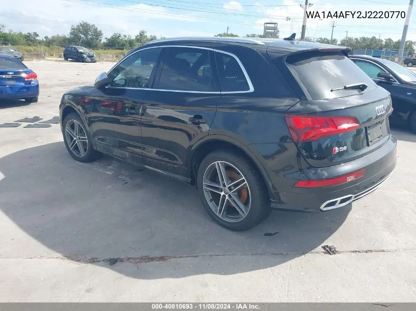 2018 Audi Sq5 3.0T Premium Plus VIN: WA1A4AFY2J2220770 Lot: 40810693