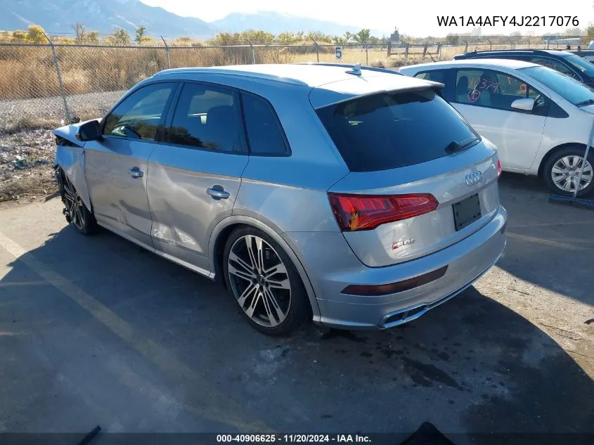 2018 Audi Sq5 3.0T Premium Plus VIN: WA1A4AFY4J2217076 Lot: 40906625