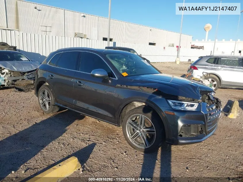 2018 Audi Sq5 3.0T Premium Plus VIN: WA1A4AFY1J2147407 Lot: 40910292