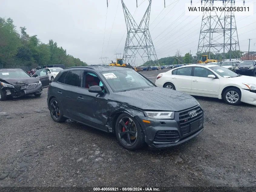 2019 Audi Sq5 Premium Plus VIN: WA1B4AFY6K2058311 Lot: 40055921