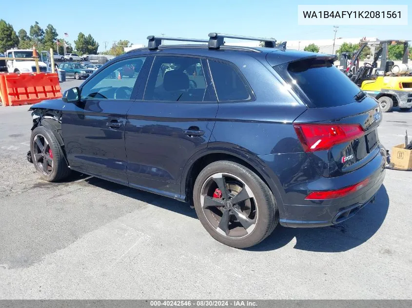 WA1B4AFY1K2081561 2019 Audi Sq5 3.0T Premium