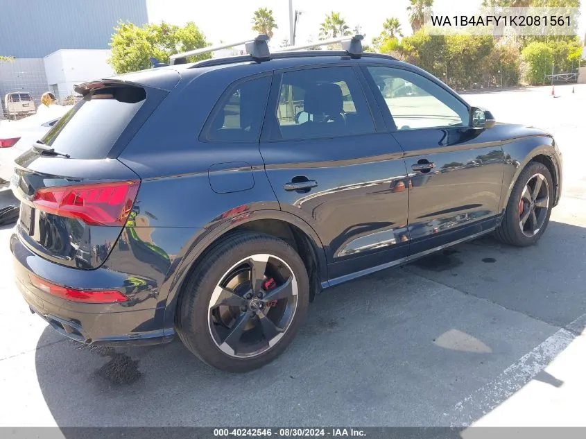 2019 Audi Sq5 3.0T Premium VIN: WA1B4AFY1K2081561 Lot: 40242546