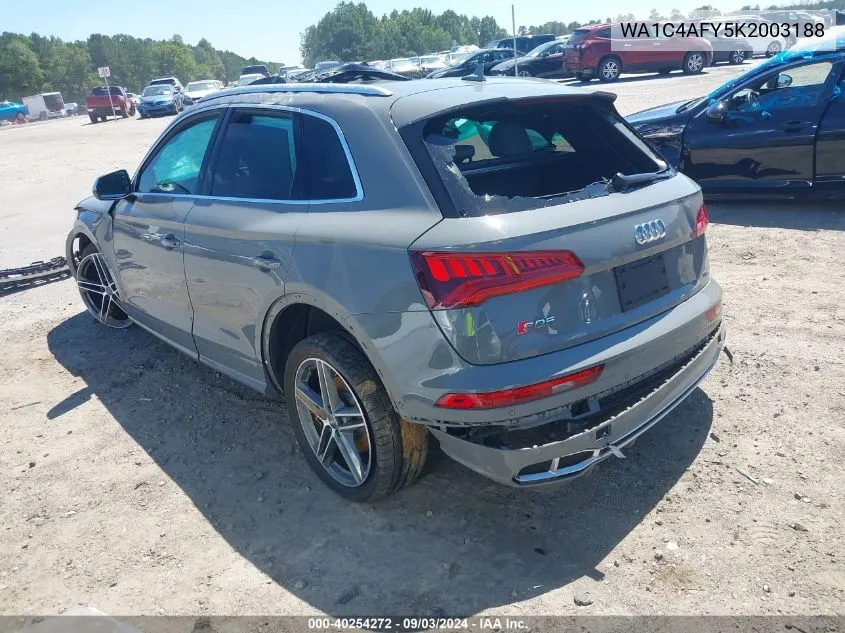 2019 Audi Sq5 3.0T Premium VIN: WA1C4AFY5K2003188 Lot: 40254272