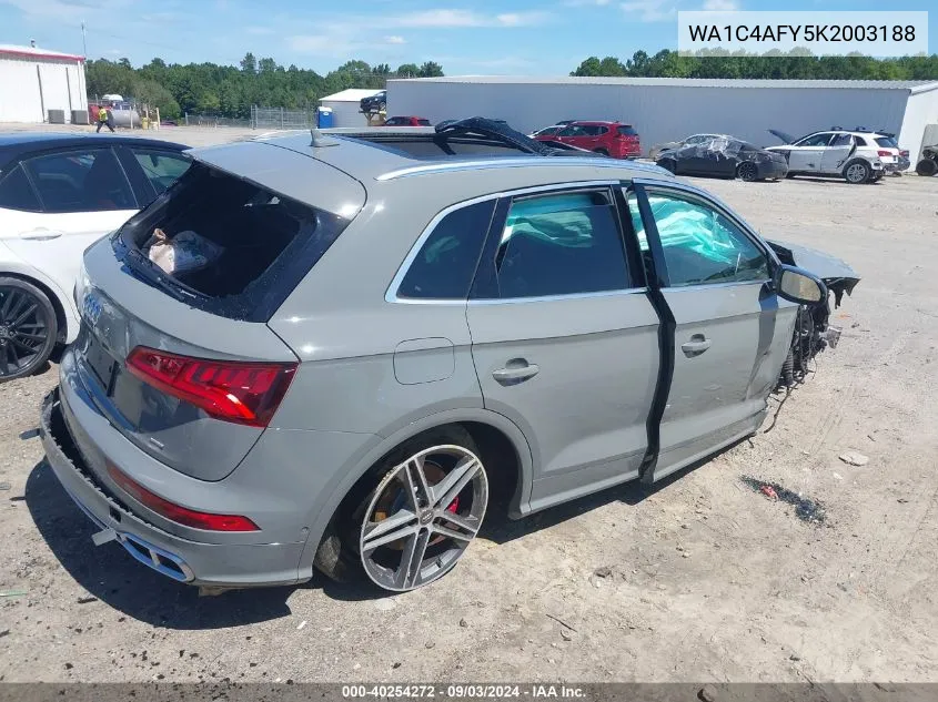 2019 Audi Sq5 3.0T Premium VIN: WA1C4AFY5K2003188 Lot: 40254272