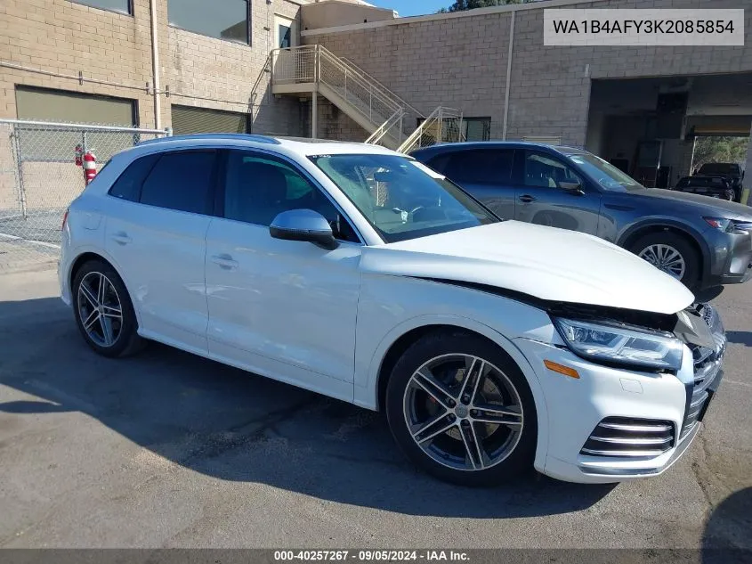 2019 Audi Sq5 3.0T Premium VIN: WA1B4AFY3K2085854 Lot: 40257267