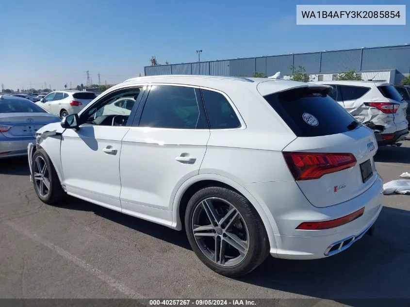 WA1B4AFY3K2085854 2019 Audi Sq5 Premium Plus