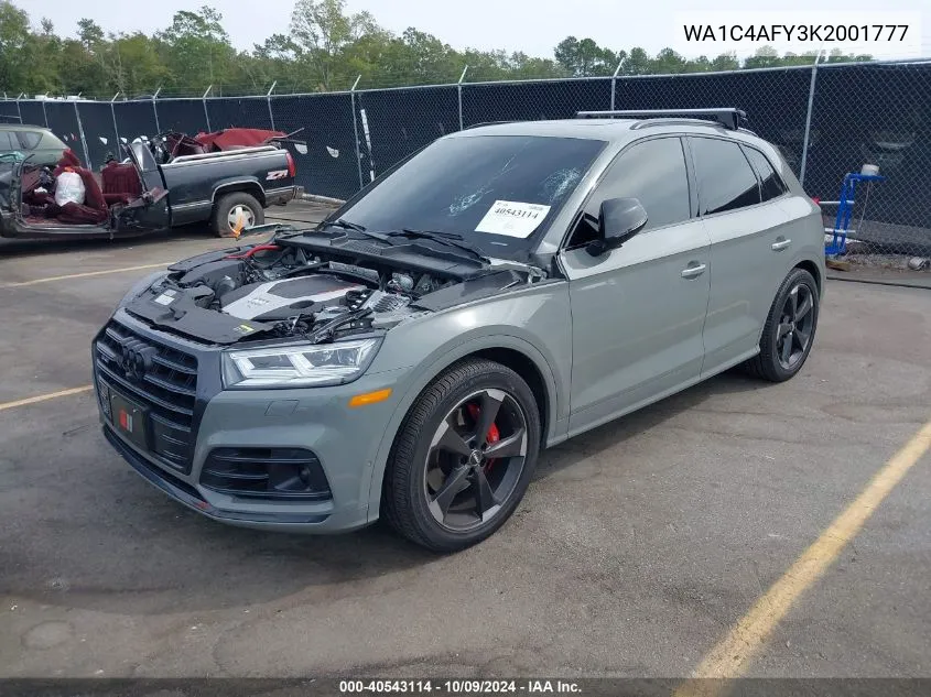 2019 Audi Sq5 3.0T Premium VIN: WA1C4AFY3K2001777 Lot: 40543114