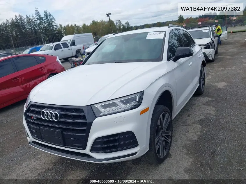 2019 Audi Sq5 3.0T Premium VIN: WA1B4AFY4K2097382 Lot: 40553509