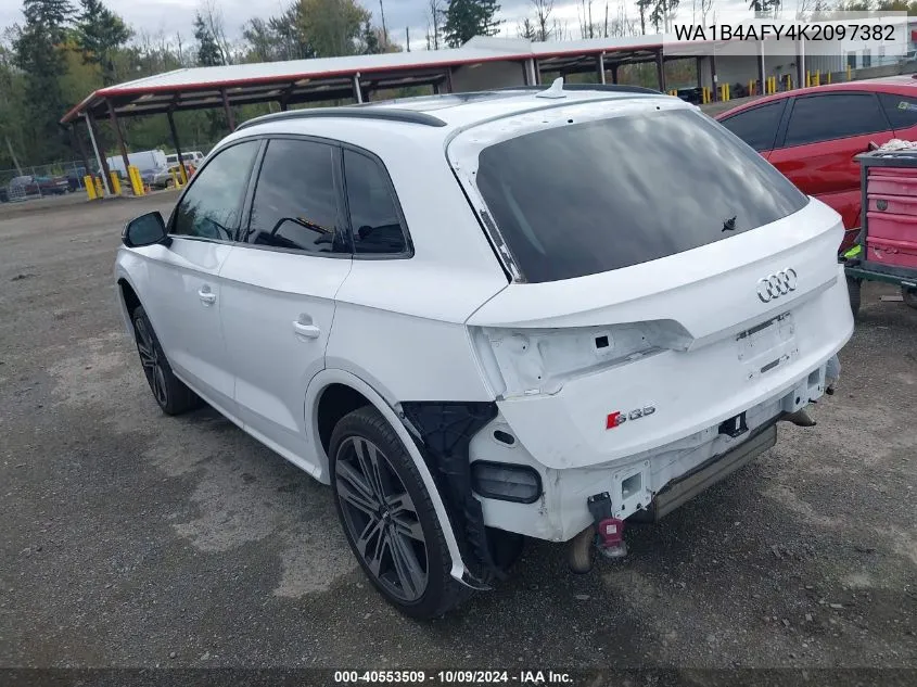 2019 Audi Sq5 3.0T Premium VIN: WA1B4AFY4K2097382 Lot: 40553509