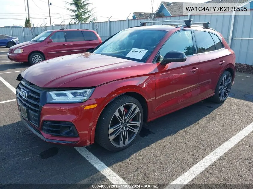 2019 Audi Sq5 3.0T Premium VIN: WA1C4AFY7K2128595 Lot: 40807201