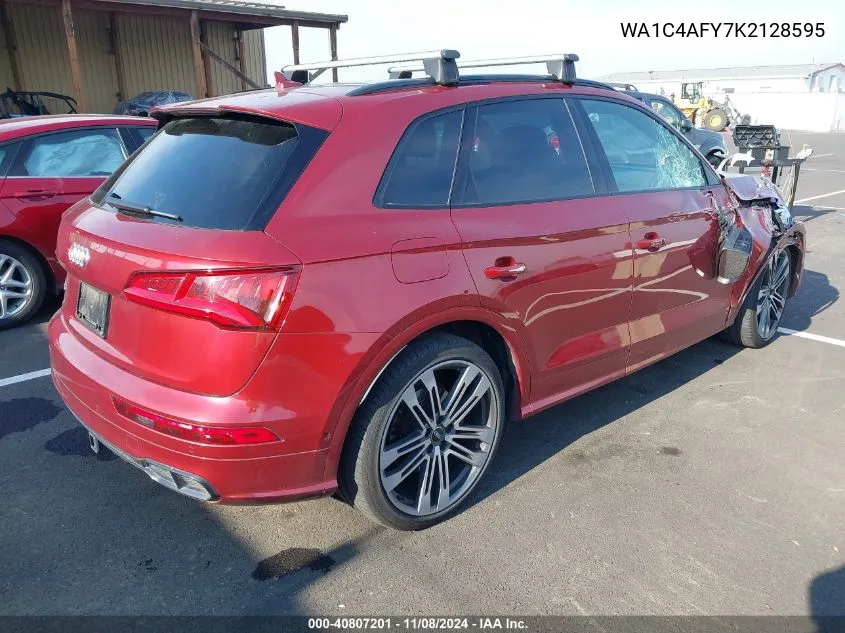 2019 Audi Sq5 3.0T Premium VIN: WA1C4AFY7K2128595 Lot: 40807201