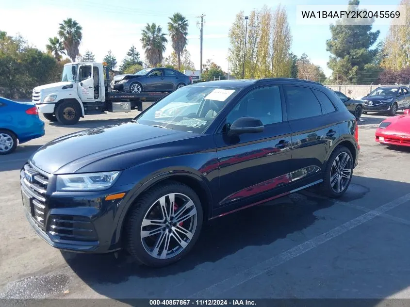 2019 Audi Sq5 3.0T Premium VIN: WA1B4AFY2K2045569 Lot: 40857867