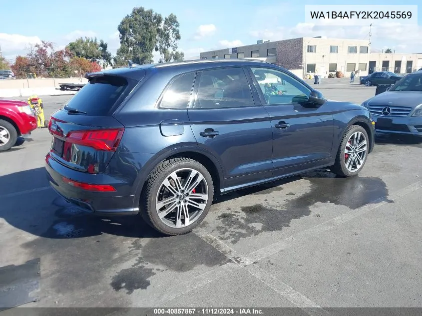 2019 Audi Sq5 3.0T Premium VIN: WA1B4AFY2K2045569 Lot: 40857867