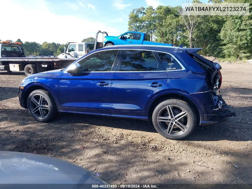 2020 Audi Sq5 Premium Plus Tfsi Quattro Tiptronic VIN: WA1B4AFYXL2123274 Lot: 40337493