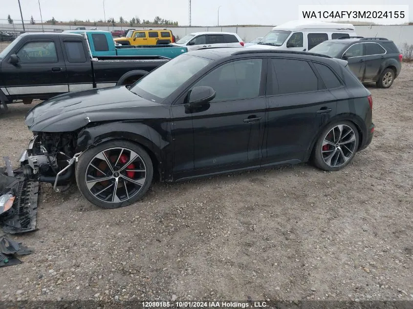 2021 Audi Sq5 Prestige VIN: WA1C4AFY3M2024155 Lot: 12080185