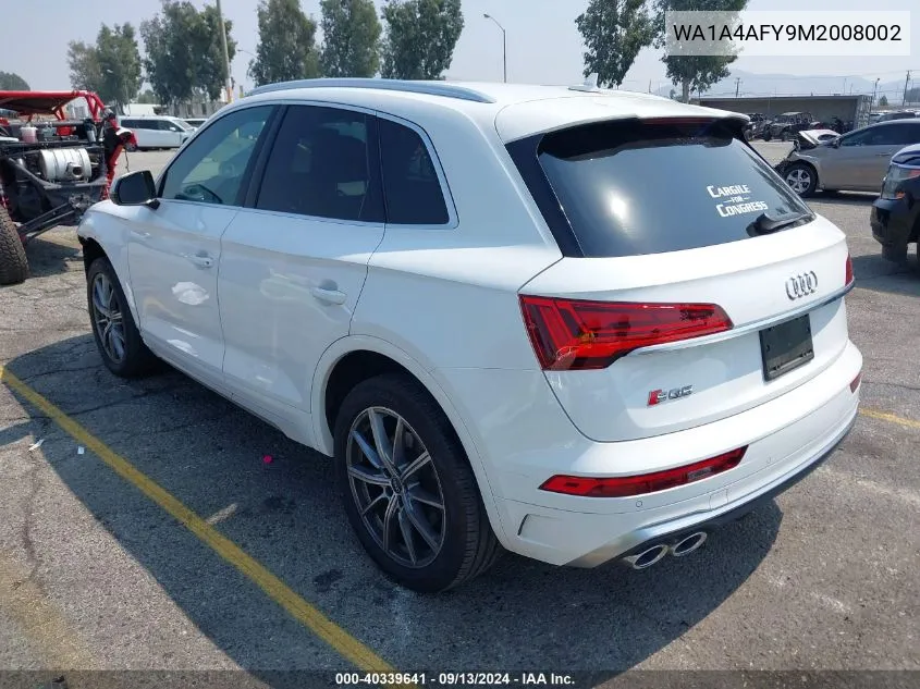 WA1A4AFY9M2008002 2021 Audi Sq5 Premium Tfsi Quattro Tiptronic