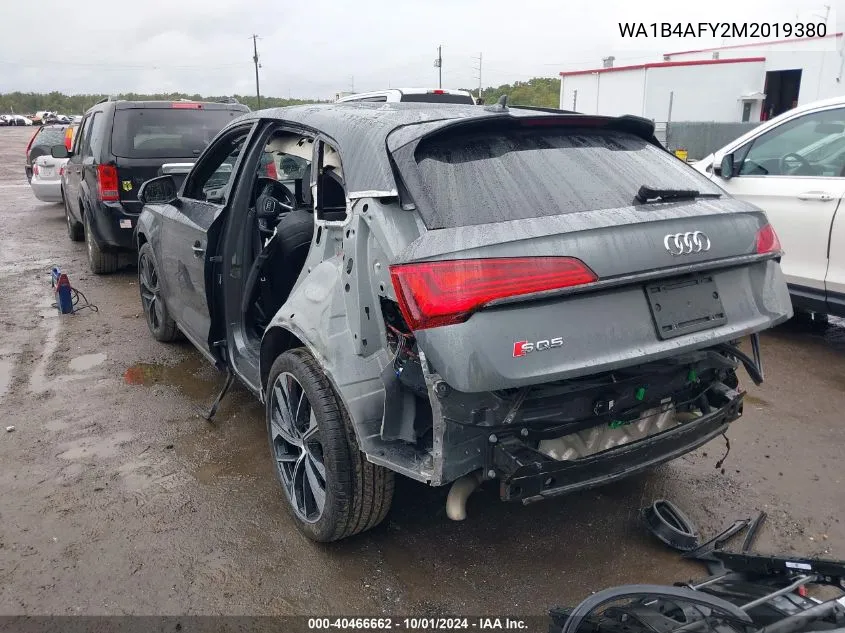 WA1B4AFY2M2019380 2021 Audi Sq5 Premium Plus