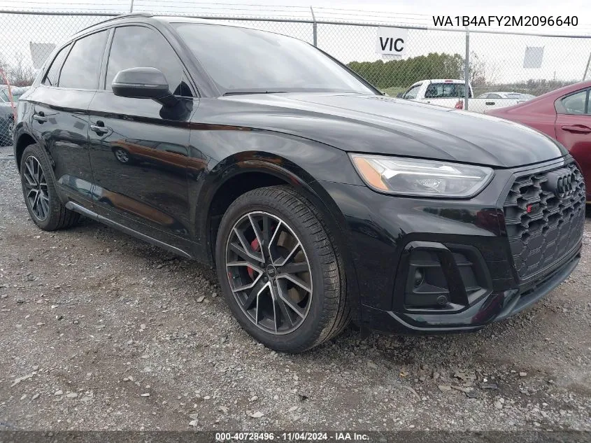 2021 Audi Sq5 Premium Plus Tfsi Quattro Tiptronic VIN: WA1B4AFY2M2096640 Lot: 40728496