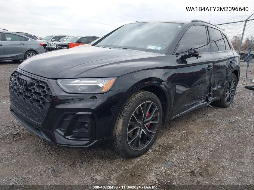 2021 Audi Sq5 Premium Plus Tfsi Quattro Tiptronic VIN: WA1B4AFY2M2096640 Lot: 40728496