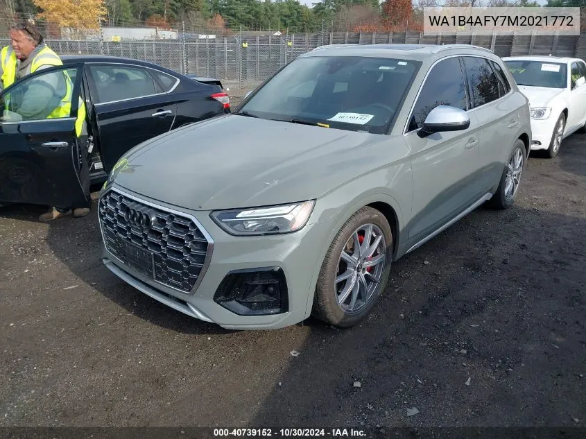 WA1B4AFY7M2021772 2021 Audi Sq5 Premium Plus Tfsi Quattro Tiptronic