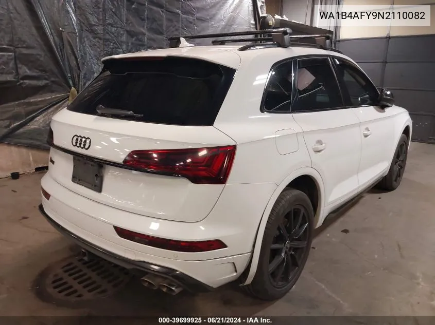 2022 Audi Sq5 Premium Plus Tfsi Quattro Tiptronic VIN: WA1B4AFY9N2110082 Lot: 39699925