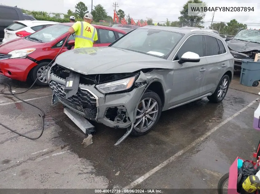 2022 Audi Sq5 Premium Plus Tfsi Quattro Tiptronic VIN: WA1B4AFY8N2087894 Lot: 40012739