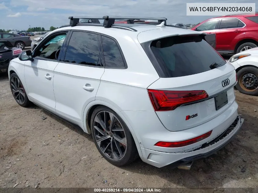 2022 Audi Sq5 Prestige Tfsi Quattro Tiptronic VIN: WA1C4BFY4N2034068 Lot: 40259214