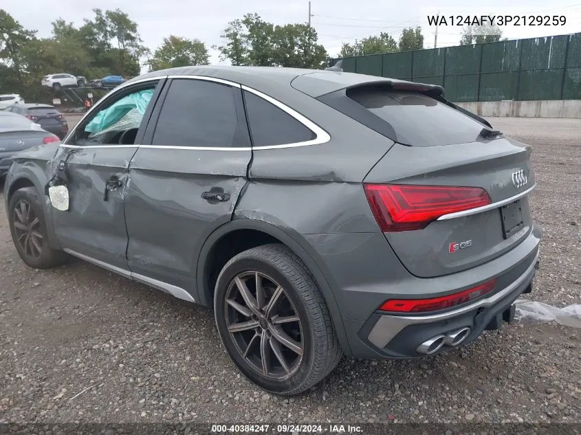 2023 Audi Sq5 Sportback Premium Plus VIN: WA124AFY3P2129259 Lot: 40384247