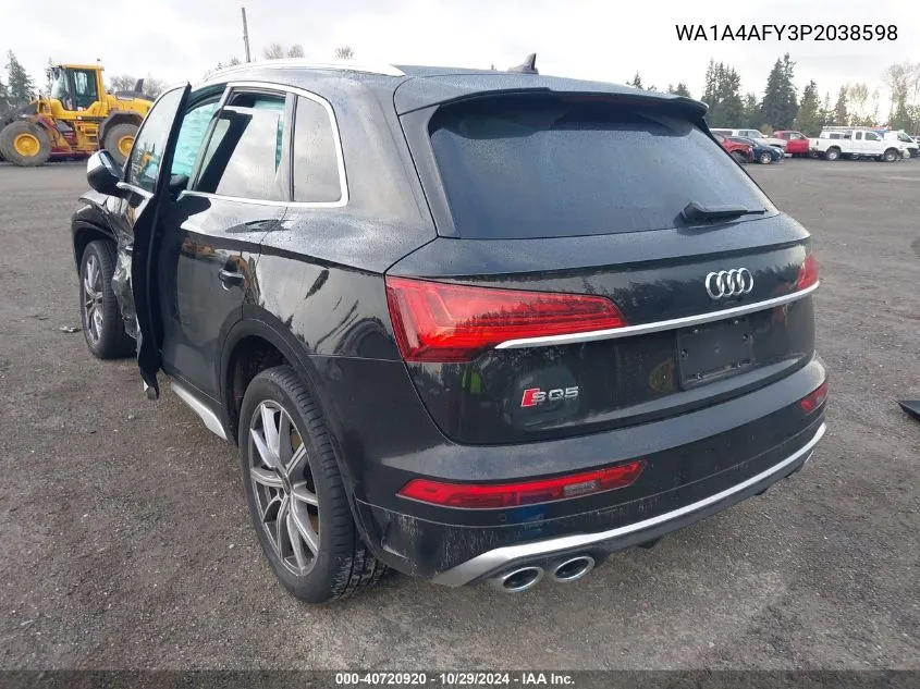 2023 Audi Sq5 Premium Tfsi Quattro Tiptronic VIN: WA1A4AFY3P2038598 Lot: 40720920