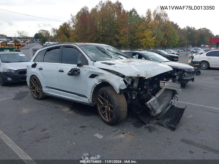 2020 Audi Sq7 Prestige Tfsi Quattro Tiptronic VIN: WA1VWAF75LD013350 Lot: 40754603