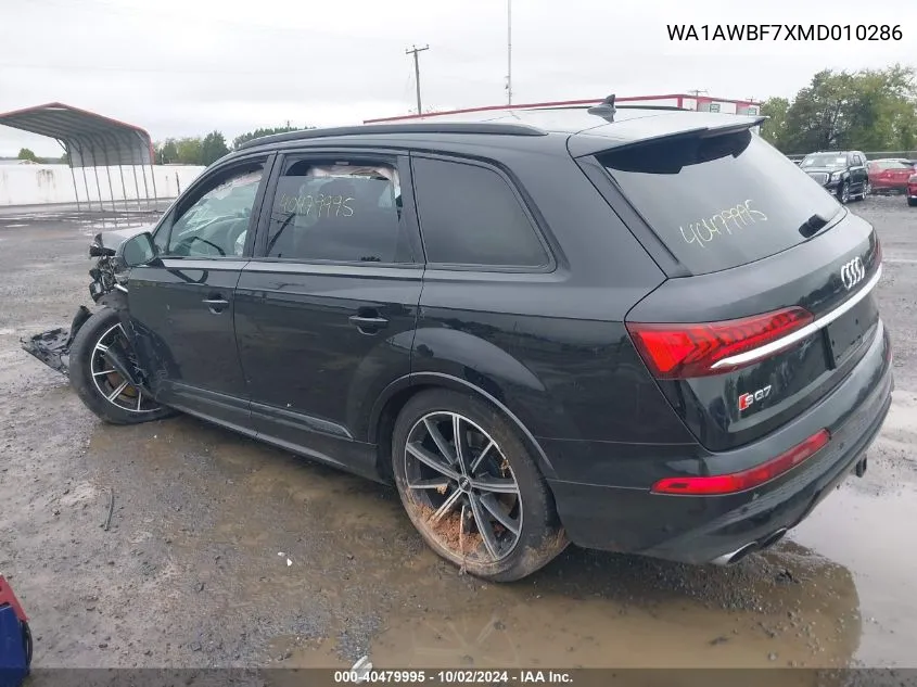 WA1AWBF7XMD010286 2021 Audi Sq7 Premium Plus Tfsi Quattro Tiptronic