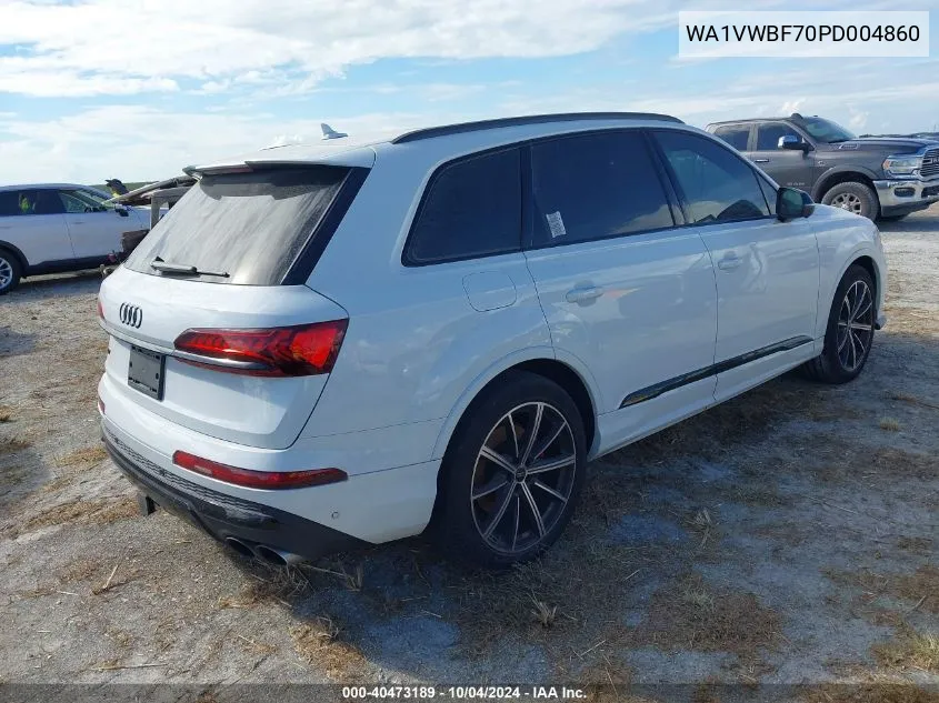 2023 Audi Sq7 Prestige Tfsi Quattro Tiptronic VIN: WA1VWBF70PD004860 Lot: 40473189