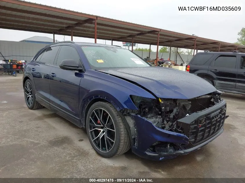 WA1CWBF16MD035609 2021 Audi Sq8 Prestige Tfsi Quattro Tiptronic