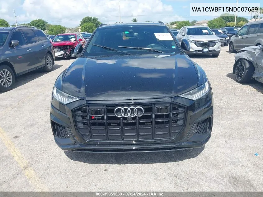 WA1CWBF15ND007639 2022 Audi Sq8 Prestige Tfsi Quattro Tiptronic