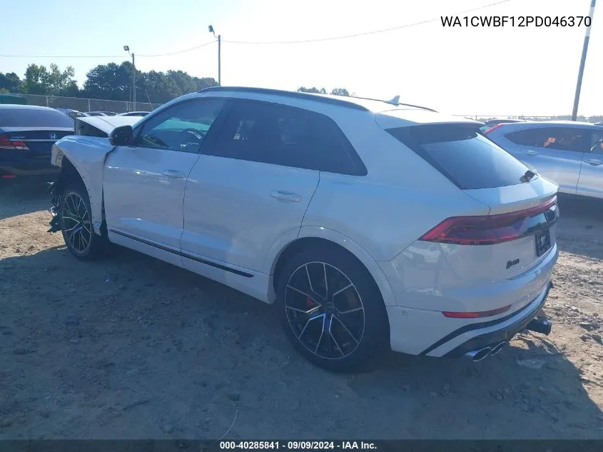 2023 Audi Sq8 Prestige VIN: WA1CWBF12PD046370 Lot: 40285841