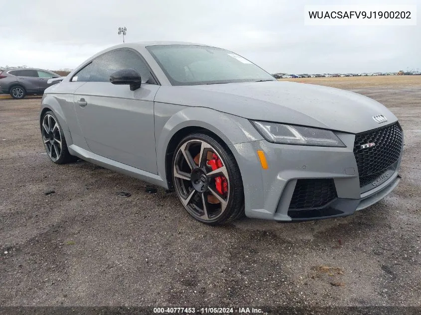 2018 Audi Tt Rs 2.5T VIN: WUACSAFV9J1900202 Lot: 40777453