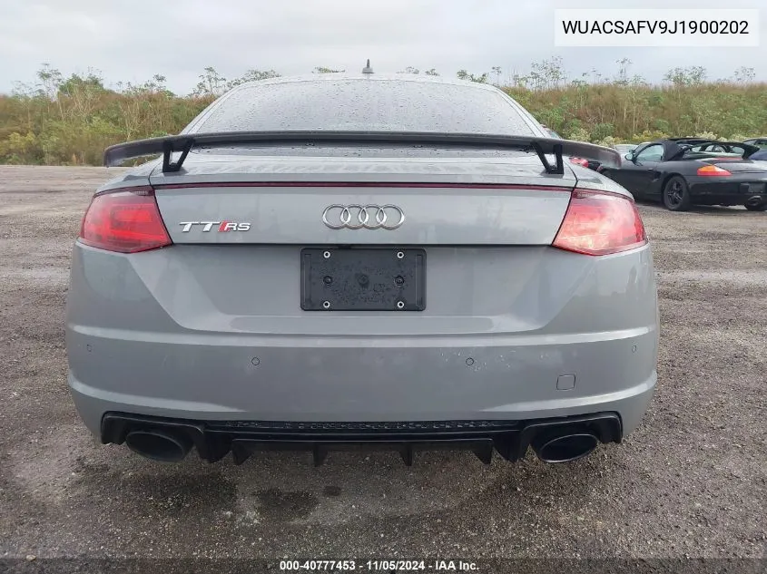 WUACSAFV9J1900202 2018 Audi Tt Rs 2.5T