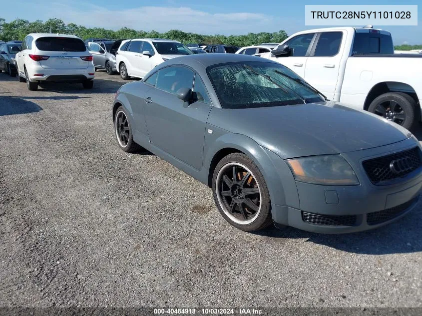 2000 Audi Tt VIN: TRUTC28N5Y1101028 Lot: 40484918