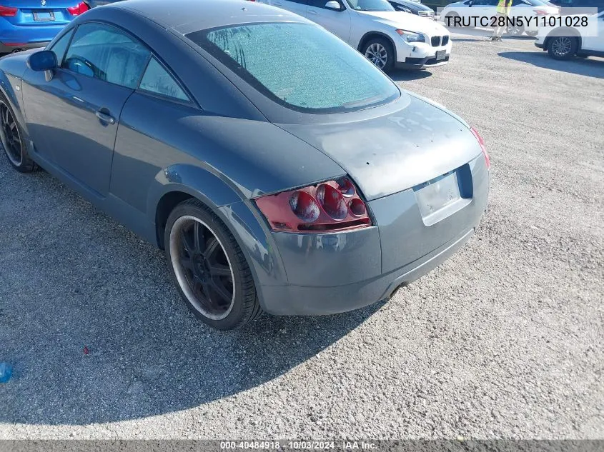 2000 Audi Tt VIN: TRUTC28N5Y1101028 Lot: 40484918