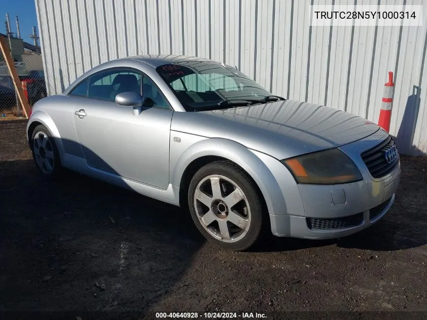 TRUTC28N5Y1000314 2000 Audi Tt