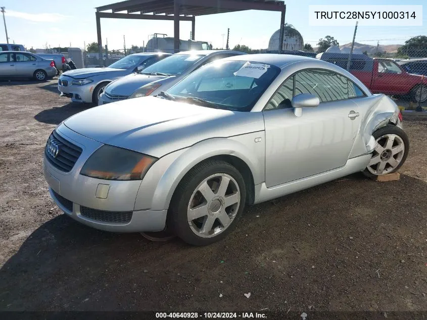 TRUTC28N5Y1000314 2000 Audi Tt