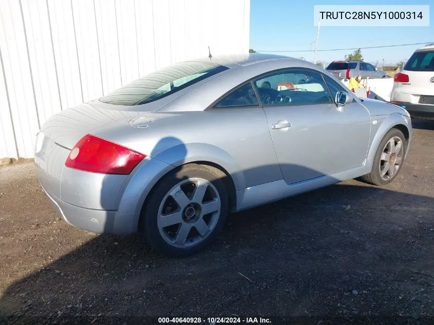 TRUTC28N5Y1000314 2000 Audi Tt